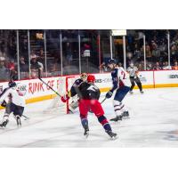 Allen Americans defend against the Tulsa Oilers