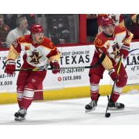 Allen Americans' Andrew Jarvis and Tarun Fizer on game night