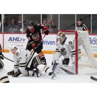 Belleville Senators right wing Garrett Pilon vs. the Hershey Bears