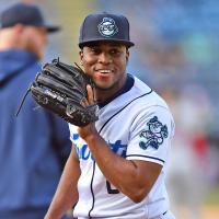 Pitcher Ronny Garcia with the Asheville Tourists