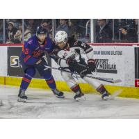 Kamloops Blazers' Vojtech Vochvest versus Vancouver Giants' London Hoilett