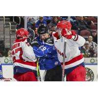 Allen Americans fight with the Wichita Thunder