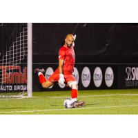 Goalkeeper Gabriel Perrotta with Marshall University