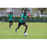 Midfielder Joey Dezart in training with the Tampa Bay Rowdies