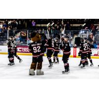 Red Deer Rebels celebrate with the crowd