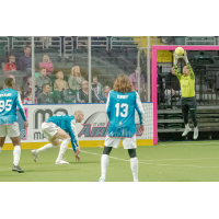 St. Louis Ambush goalkeeper Paulo Nascimento makes a stop