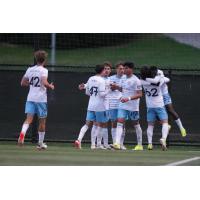 Chicago Fire FC II reacts after Omari Glasgow's goal