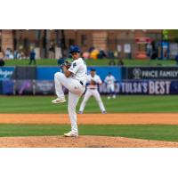 Pitcher Melvin Jimenez with the Tulsa Drillers