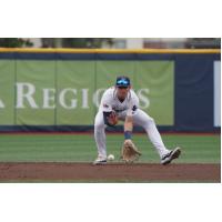 Pensacola Blue Wahoos' Harrison Spohn in action