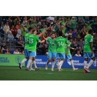 Seattle Sounders FC celebrate win