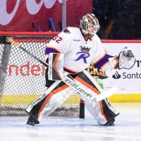 Goaltender Parker Gahagen with the Reading Royals