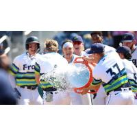 Everett AquaSox douse Jared Sundstrom