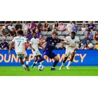 Louisville City FC battles for the ball