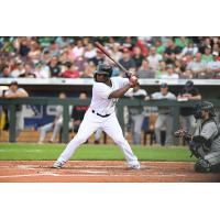 Dayton Dragons third baseman Cam Collier at the plate