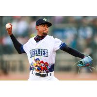 Columbia Fireflies' Felix Arronde on the mound