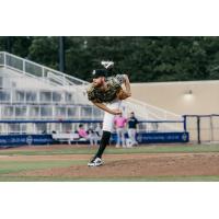 Biloxi Shuckers' Nick Merkel on the mound