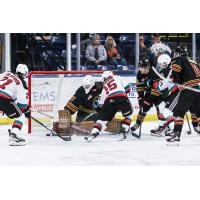 Vancouver Giants battle the Kelowna Rockets