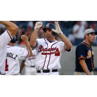 Mississippi Braves celebrate at home plate