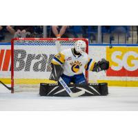 Goaltender Logan Cunningham with the Saskatoon Blades