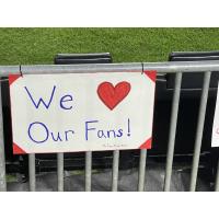 A fan's sign at the North Carolina Courage game