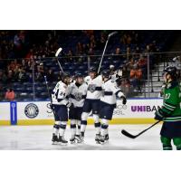 Worcester Railers celebrate win