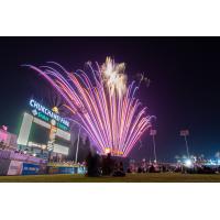 Fireworks over Chukchansi Park, home of the Fresno Grizzlies