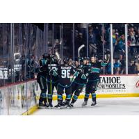 Tahoe Knight Monsters celebrate a goal
